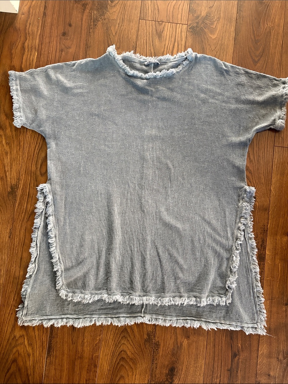 Colette One Size Fits Most Slate Blue Tunic Top